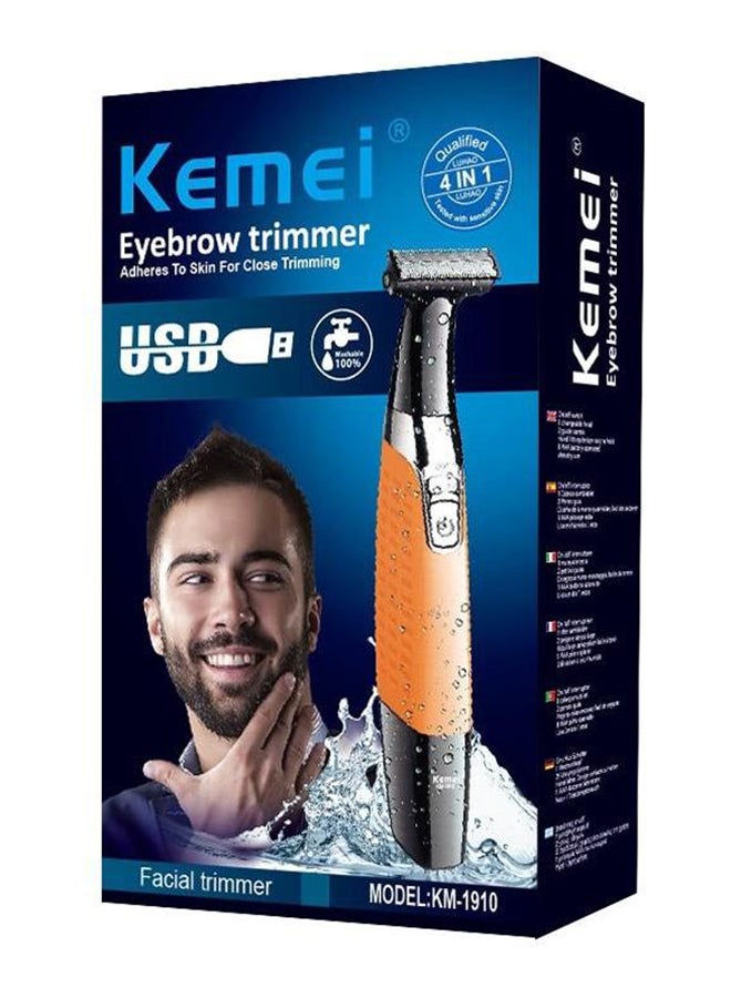 Kemei Km-1910 Eyebrow And Facial Trimmer Black/Blue - Image 3