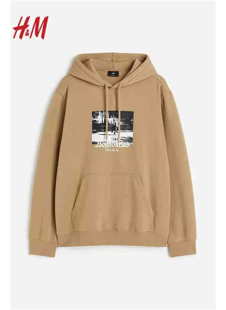 H and M - HM New Casual And Fashionable Loose Printed Hoodie - Image 1