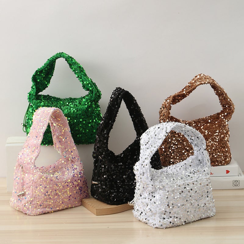 Trendy And Fashionable Sequin Handbags For Women, Fashionable High-End Sequin Evening Bags, Versatile Chain Shoulder Crossbody Bags - Image 2