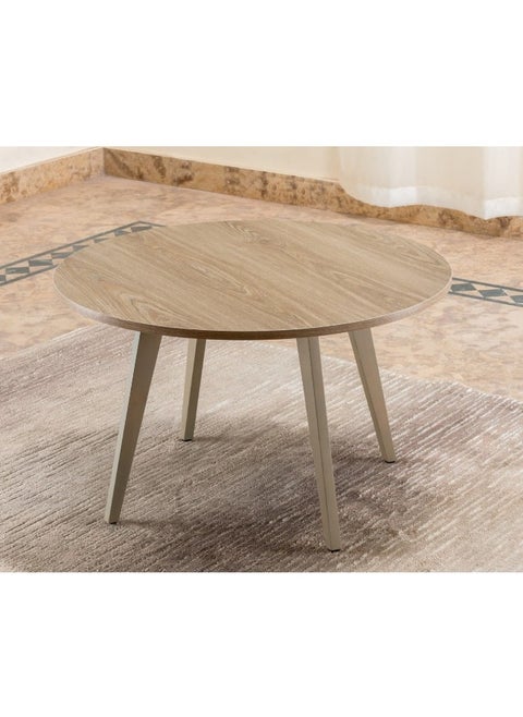 طاولة قهوة MDF باللون البيج الفاتح 75Lx75Wx45H.
