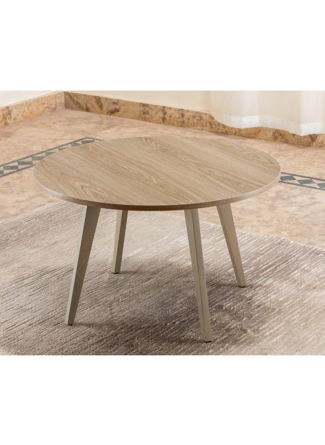 طاولة قهوة MDF باللون البيج الفاتح 75Lx75Wx45H.
