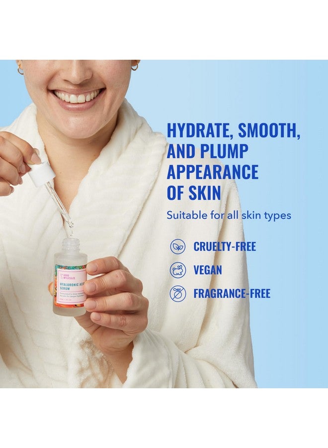 سيروم حمض الهيالورونيك من جود موليكلز - تركيبة مرطبة غير دهنية لترطيب البشرة وإضفاء مظهر ممتلئ - 1% حمض الهيالورونيك، مضاد للشيخوخة، للعناية بالبشرة على الوجه، مصنوع من الماء - Image 2