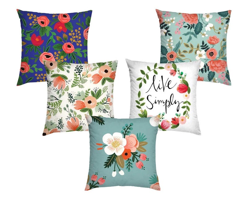 AEROHAVEN™ Set of 5 Turkish Designer Decorative Throw Pillow/Cushion Covers - CC141 (24 x 24 Inches) - Image 2