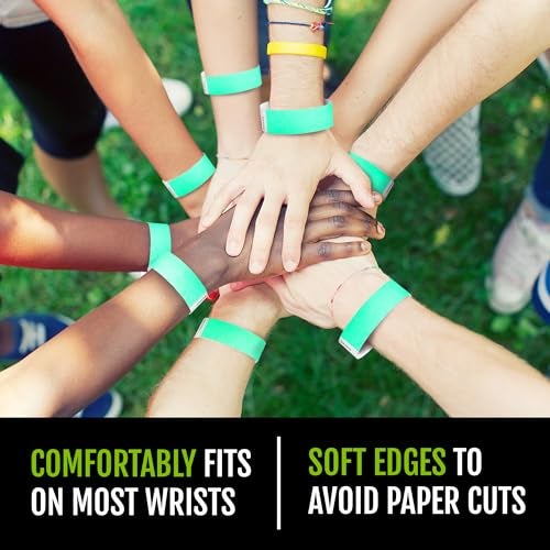 Wristco 200 WristCo Aqua Tyvek Wristbands for Events - Comfortable Tear Resistant Paper Bracelets ID Wrist Bands for Concerts Festivals Admission Party Identification - Image 5