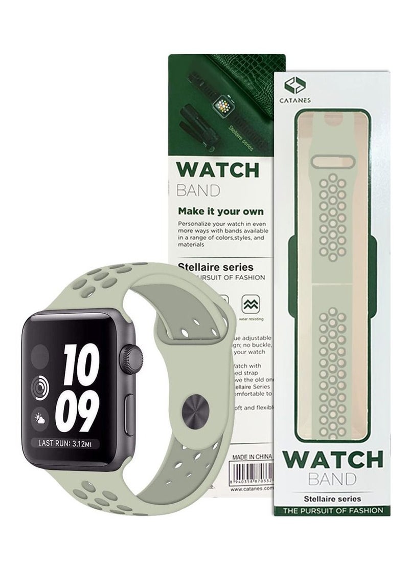 CATANES - Apple Watch 41mm / 40mm / 38mm Replacement Band Silicone Strap Sport Wrist Band Replacement Smart Watch Band Grey - Image 1