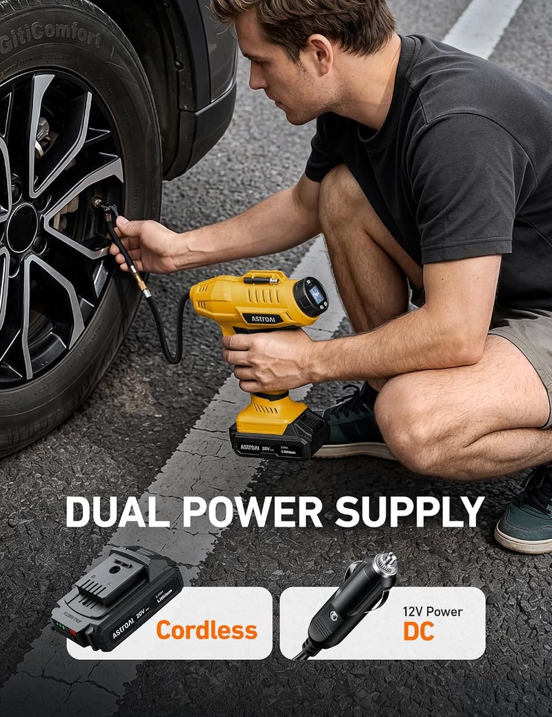 AstroAI Cordless Tyre Inflator Air Compressor - Image 3