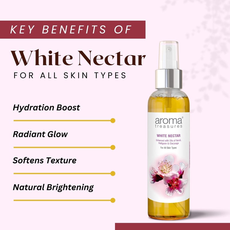 Aroma Treasures White Nectar for bright healthy and glowing skin 100ml - Image 4