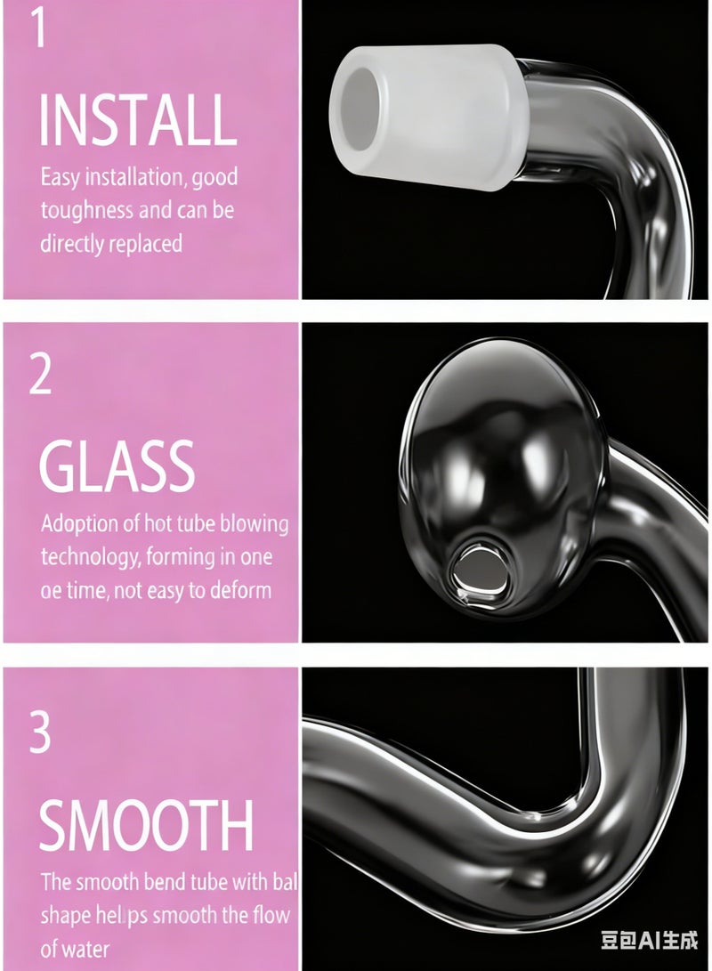 8Pcs 14mm Glass Mini inflow Pipe,Inflow Pipe Water Pump Aquarium FilterTubing, Surface Skimmer, AquariumPlanted Tank Aquascaping Fish TankAccessories, for Fish Tank - Image 1