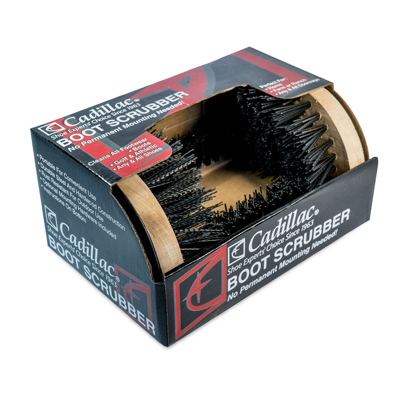 Cadillac Boot Scrubber Cleaner Shoe Brush - Mountable Boot Scrubber Buffer for Boots, Shoes, Sneakers - Indoor/Outdoor Boot Scraper - Image 2