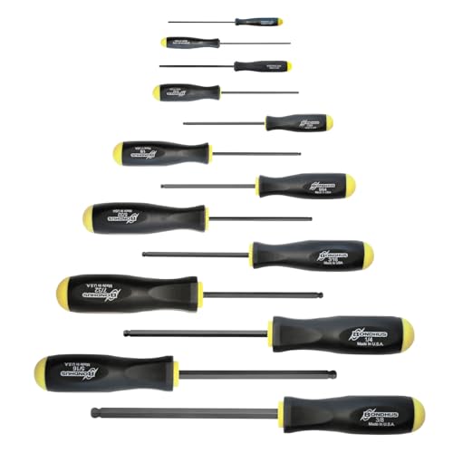 Bondhus 10637 Set of 13 Balldriver Screwdrivers, ProGuard Finish, sizes .050-3/8-Inch - Image 1