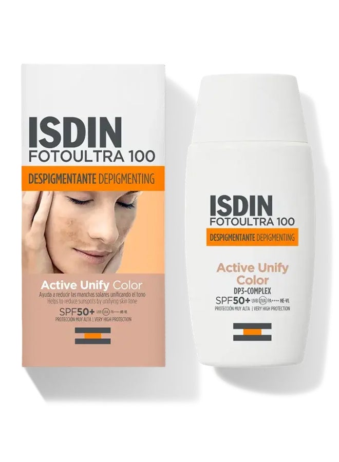 إيسدن ISDIN Foto Ultra 100 Active Sunscreen Unify Fusion Fluid Color 50ml - Image 1