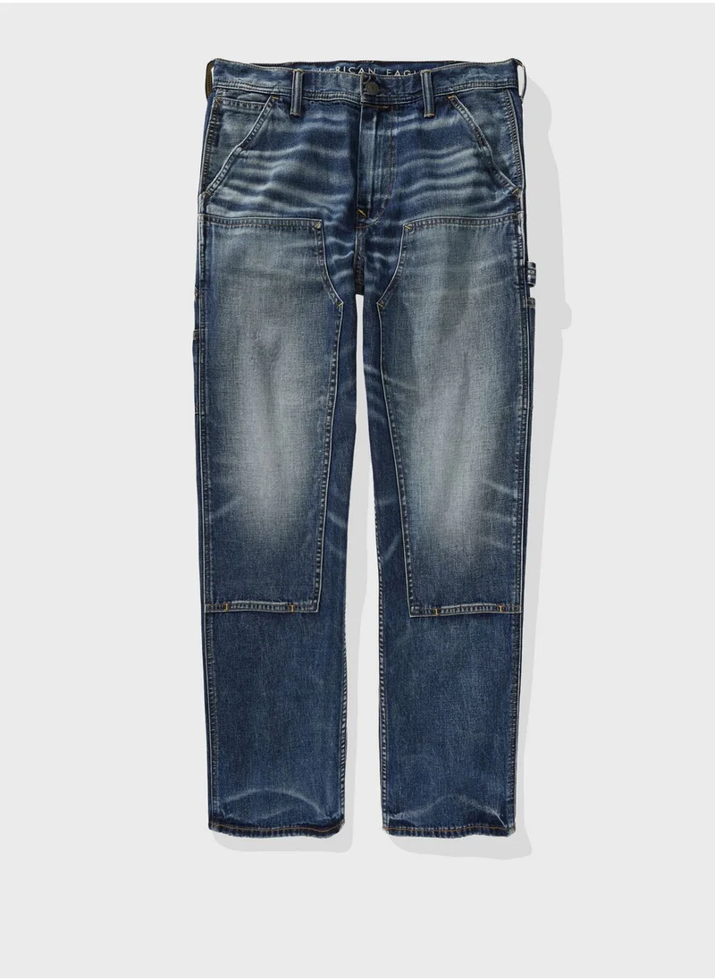 American Eagle Mid Wash Straight Fit Jeans
