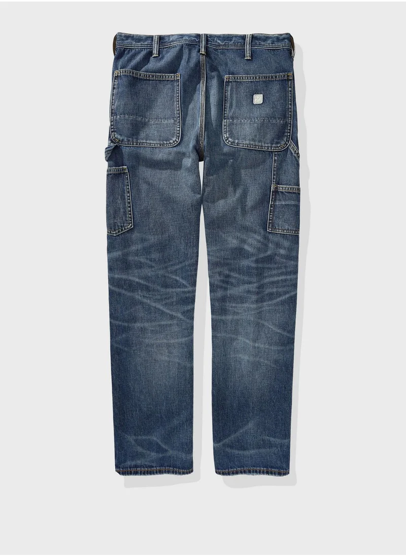 American Eagle Mid Wash Straight Fit Jeans