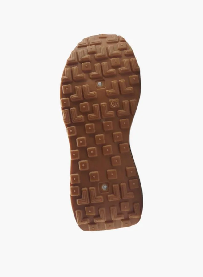 U.S. Polo Assn. BEIGE Women's Panelled Lace-Up Sneakers for Women | Best Price UAE