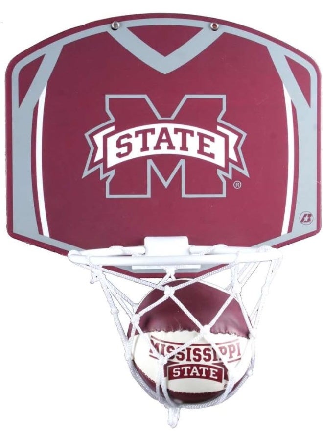 Baden BBM-2540-P24 Mississippi State Bulldogs Mini Hoop and Ball Set - Image 1