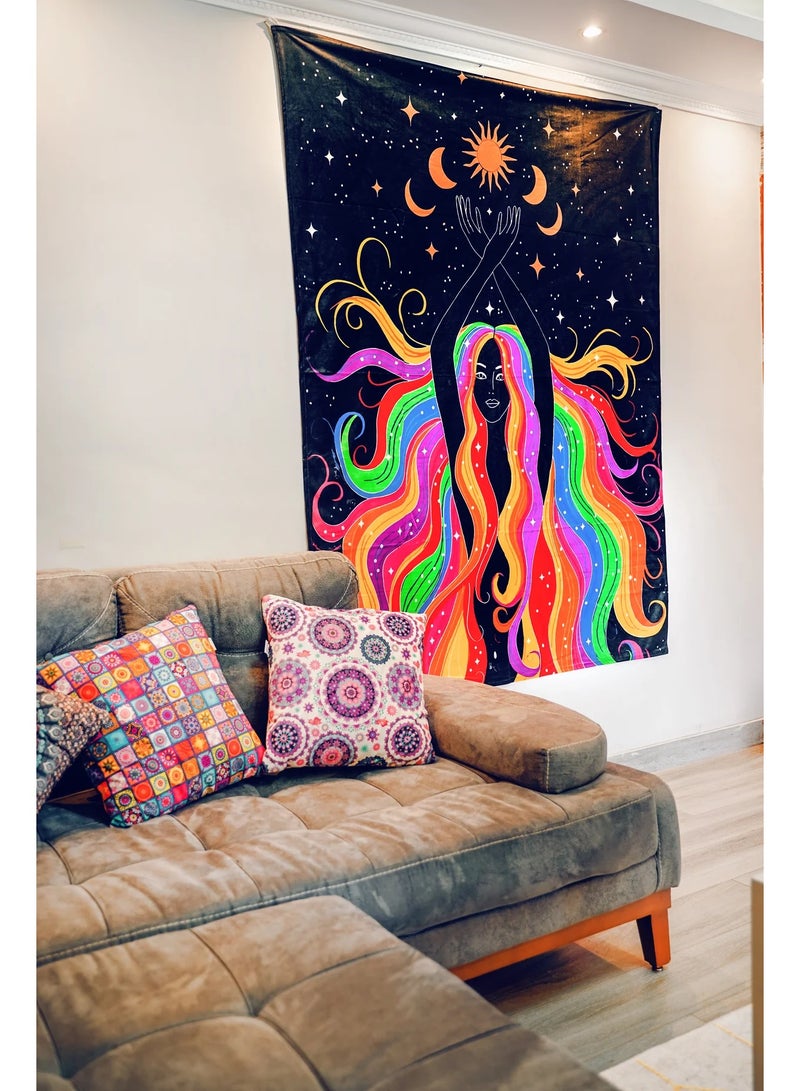 Angel Moon Phases Tapestry  Length 200 x 150 Width CM - Image 4