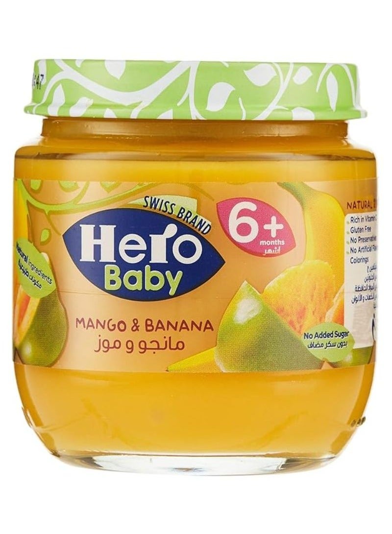 Hero Baby Mango Banana Puree Jar 125g - Image 1