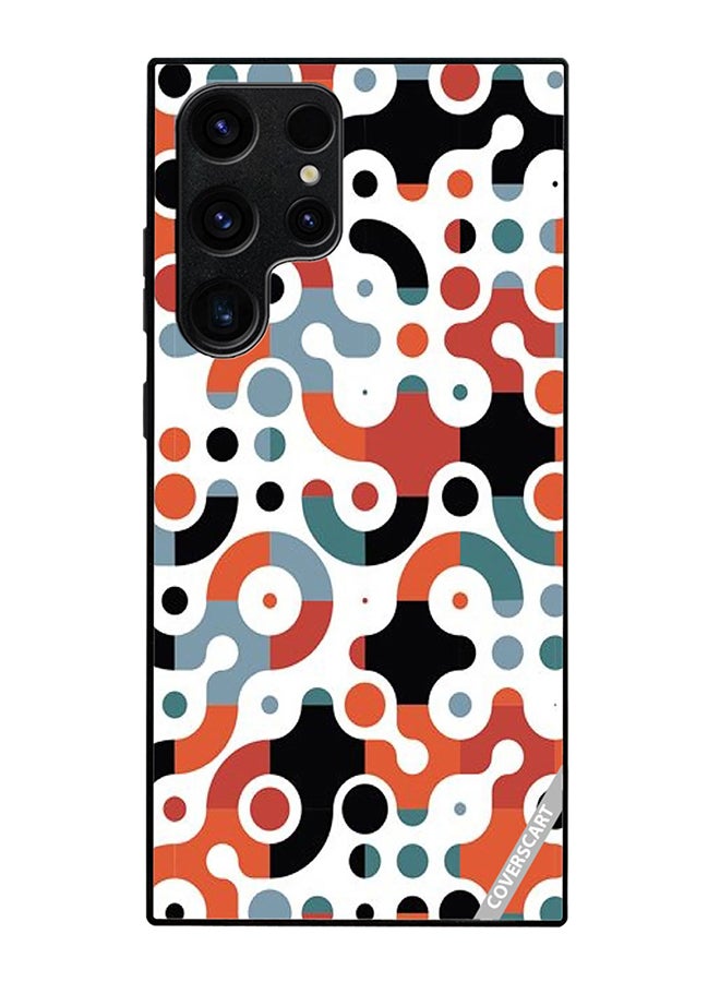 COVERSCART Protective Case Cover For Samsung Galaxy S22 Ultra 5G Geomatric Pattern Design Multicolour
