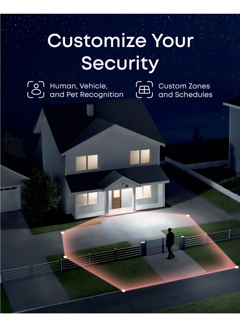 eufy Security PoE Bullet CCTV Camera E40 Add-On, Wired Outdoor Surveillance, 4K UHD, 122° FOV, F1.6 Colour Night Vision, 24/7 Recording, Person/Vehicle/Pet AI Detection, Red & Blue Lights, IP67 - Image 3