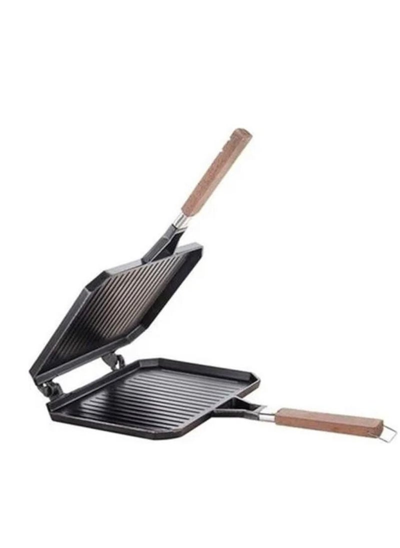Generic - Double-Sided Frying Pan, Double-Sided Grill Pan Non-stick Frying Pan Waffle Maker for Cake Toast Sandwich, - Image 1