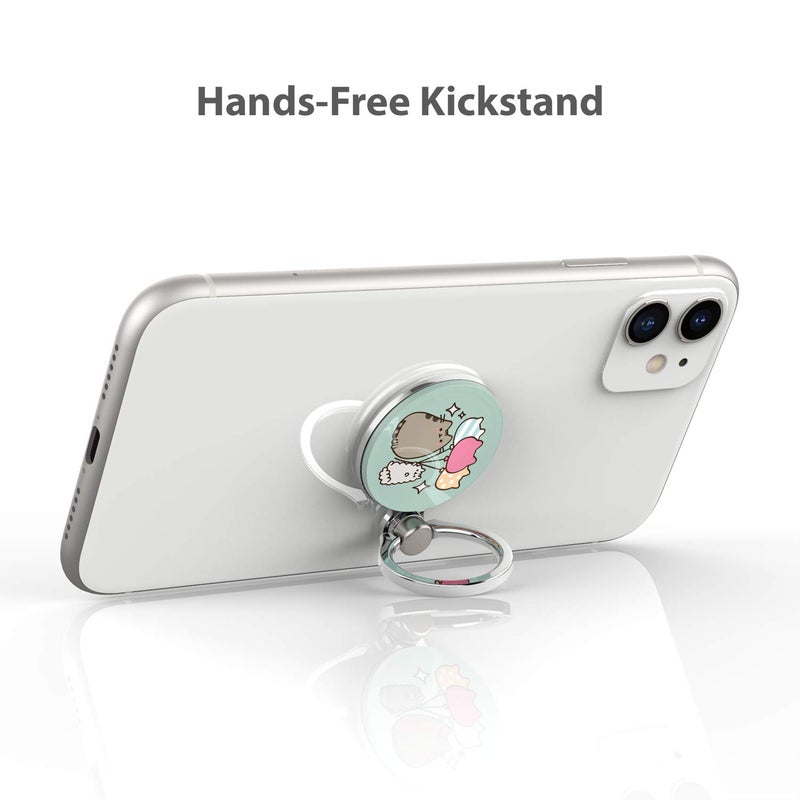 iFace x Pusheen Licensed Series Universal Smartphone Ring Holder Accessory for Girls/Women - Cute Stick-On Phone Attachment for iPhone, Samsung Galaxy, etc. - Pusheen and Stormy Holding Balloons - Image 4