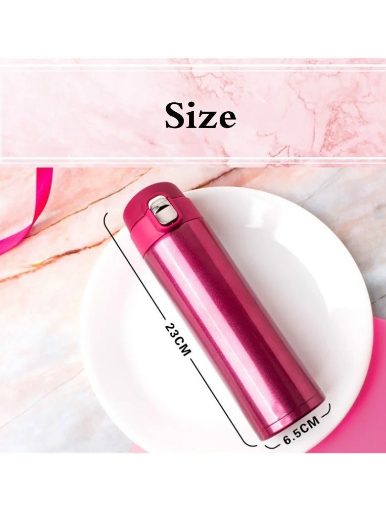 AROAQ زجاجة فراغية من الفولاذ المقاوم للصدأ، ترمس خارجي غير قابل للانزلاق، زجاجة ماء سفر متينة وموثوقة، كوب معزول سهل الحمل للسفر في الهواء الطلق، (بني داكن) - Image 4