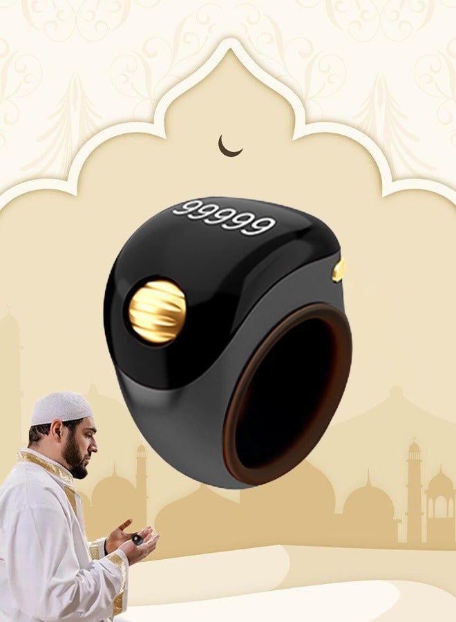Waterproof OLED Display Tasbeeh Ring, Rechargeable Smart Counter with Intelligent Vibration Reminder, Three Adjustable Sizes, Ideal for Muslim Daily Prayers and Religious Activities - Image 1