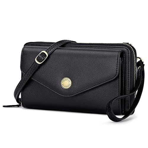 Peacocktion Wallet for Women, Travel Crossbody Bags for Women, Wristlet Purses for Womens with Phone Pocket Zipper - Image 1