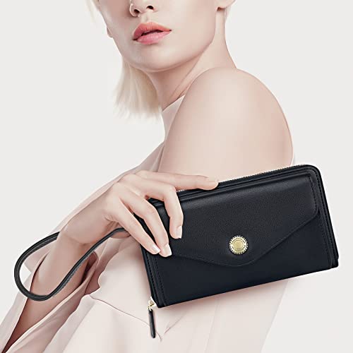 Peacocktion Wallet for Women, Travel Crossbody Bags for Women, Wristlet Purses for Womens with Phone Pocket Zipper - Image 5