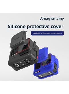 ماركة غير محددة غطاء حماية من السيليكون من AMAgisn Amai Insta360 AcePro ملحقات حماية لكاميرا Shadow Stone Ace Action - اللون: غطاء سيليكون Ace Pro مع غطاء عدسة - أسود  - Image 3