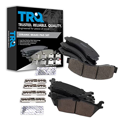 TRQ Front & Rear Brake Pads Ceramic Compatible with 2018-2020 Ford Expedition F-150 Lincoln Navigator - Image 2
