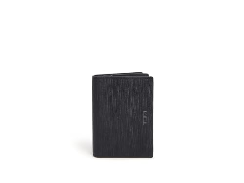 TUMI - Nassau Gusseted Card Case - Men's Sleek and Functional Leather Wallet - Embossed Black - Image 3