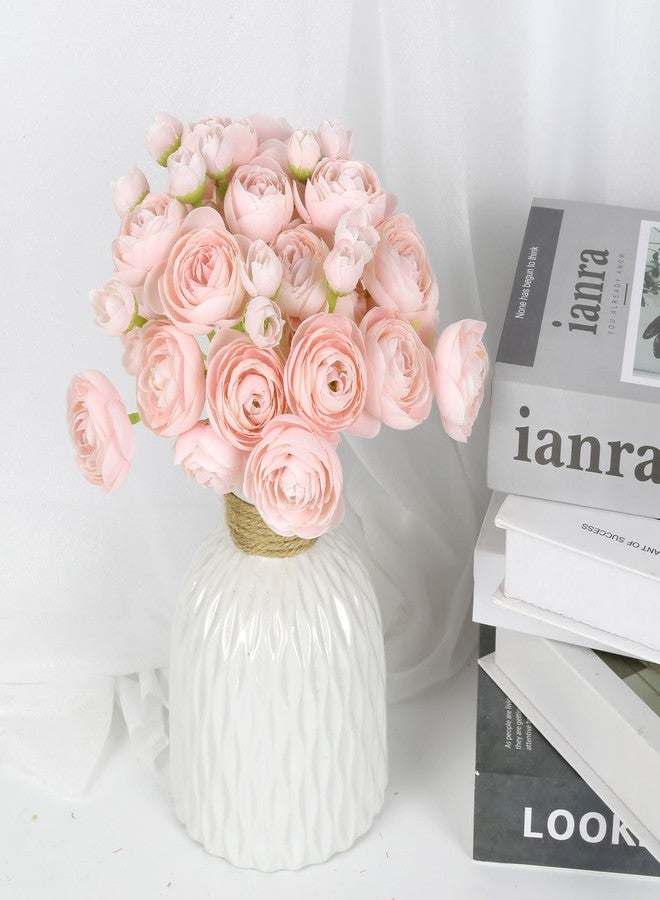 IPOPU Faux Ranunculus Flowers - 2 Bouquets Small Pink Artificial Ranunculus 12PCS Mini Fake Flowers for DIY Wedding Bouquet Bridal Shower Decor Filler Centerpieces (Blush) - Image 3