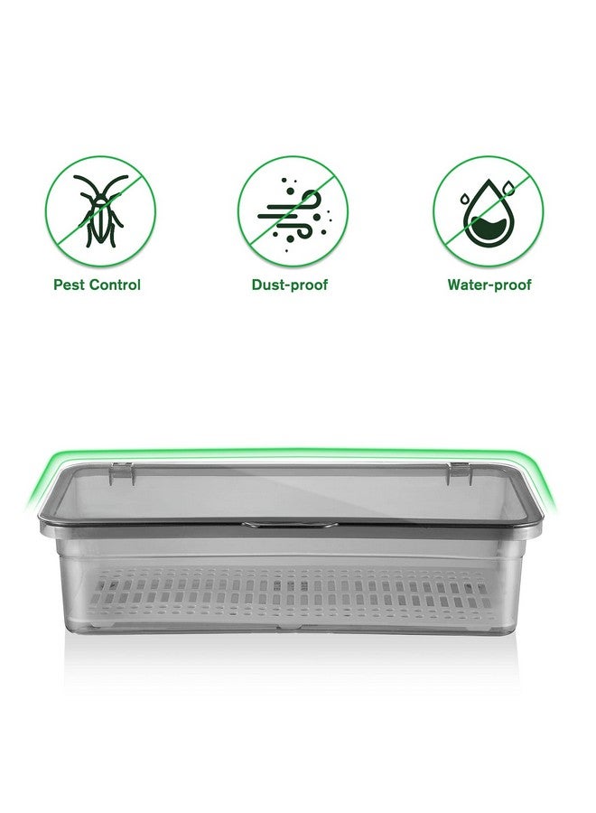 DOITOOL Flatware Tray with Lid and Drainer Kitchen Drawer Organizer, Kitchen Cutlery Tray and Utensil Drawer Organizer with Cover, Countertop Silverware Storage Container, 2.8x10x3.9 - Image 5