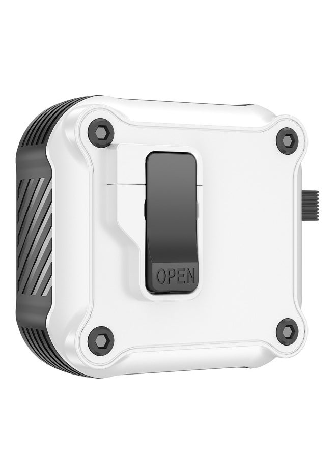 Generic - For Apple Airpods Earphone Case Simple Mecha Airpods4 Protective Case Airpods Bluetooth Earphone Case-Color:White-Applicable Models:Airpods 3rd Generation - Image 1