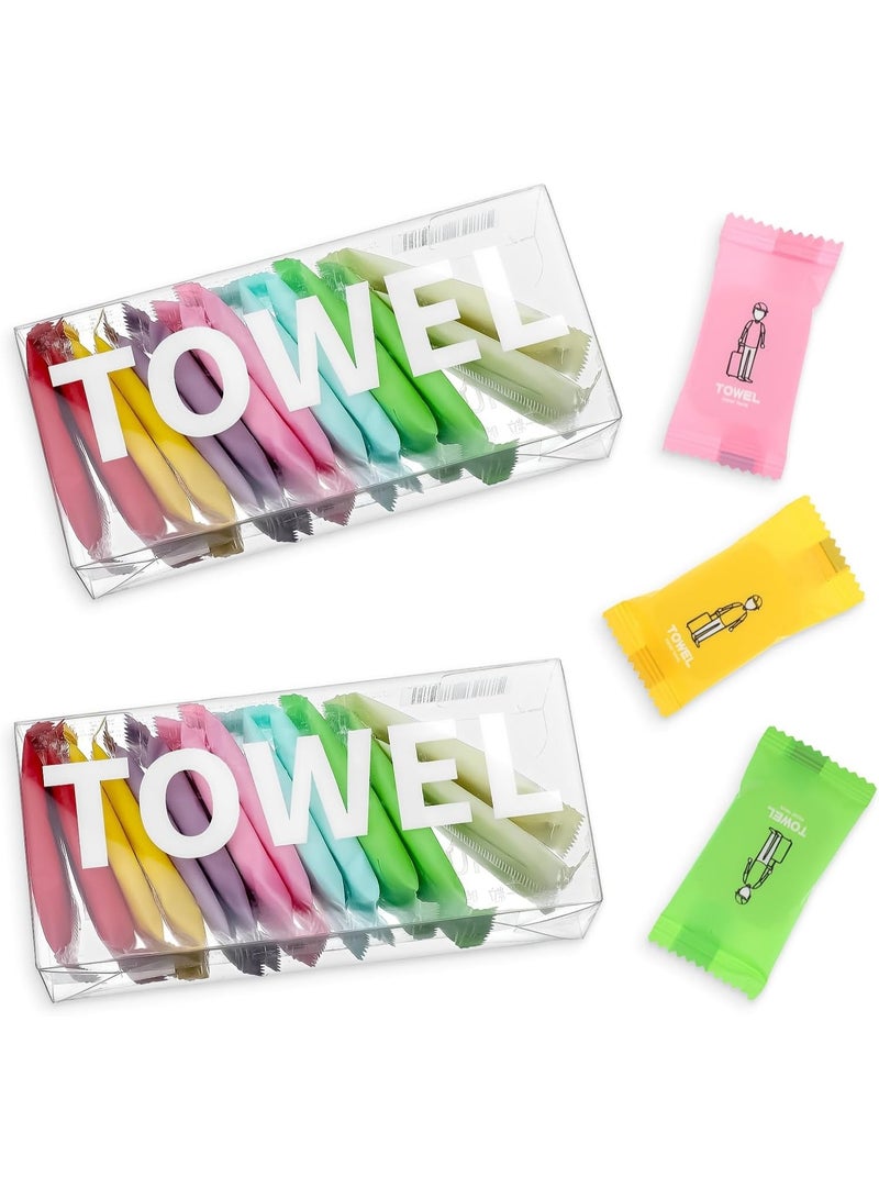28-piece compressed cotton pad set: Large portable face and body wipes for travel and camping - Super absorbent and quick-drying technology - Chemical-free and completely soft, the perfect solution for personal hygiene on trips and in hospitals. - Image 1