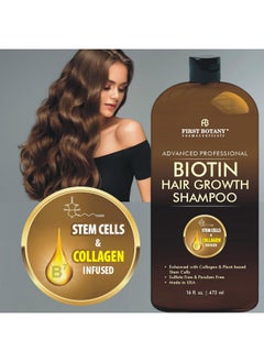First Botany Hair Regrowth and Anti Hair Loss Shampoo 16 fl oz, with DHT blockers, Collagen & Stem Cells- Daily Hydrating, Detoxifying, Volumizing Shampoo For Men and Women  - Image 4