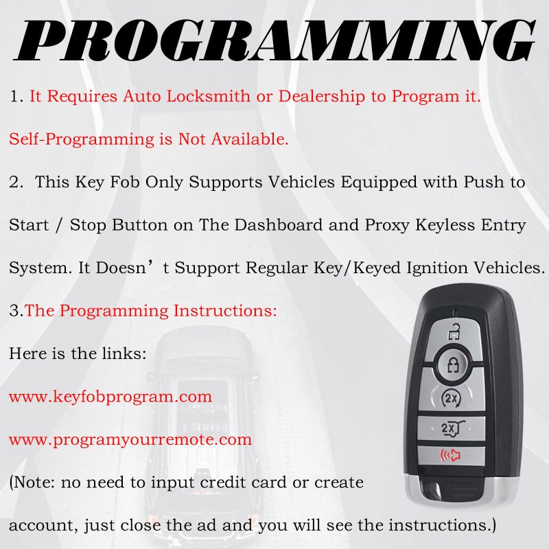 MechanMagic Key Fob Replacement Compatible with Ford Explorer Expedition 2018-2022 Edge 2017-2022 Escape Lincoln Navigator 2020- Aviator Corsair Push Start Keyless Entry Remote Start 164-R8198 164-R8278 164-R8226 - Image 4