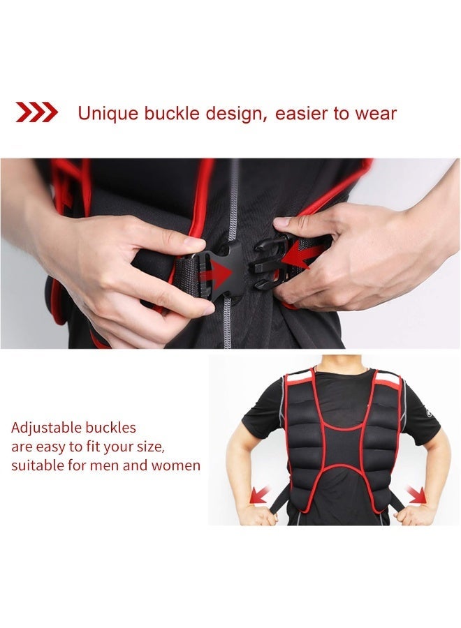 PROIRON Weighted Vest 8kg, Weight Vest for Men Women with Comfortable Breathable Fabric, Adjustable Buckle, Reflective Strip, Leak-Proof Iron Sand for Running Gym Workout Strength Training - Image 4
