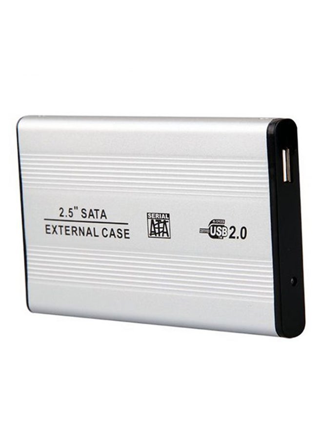 USB 2.0 SATA Hard Disk Drive External Adapter Case Silver - Image 1