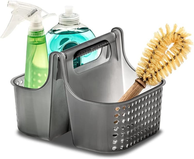 Madesmart Small Soft Grip Under Sink Bathroom Storage, Multi-Purpose Home Organization, EPA Certified, Premium Antimicrobial Carbon - Image 2