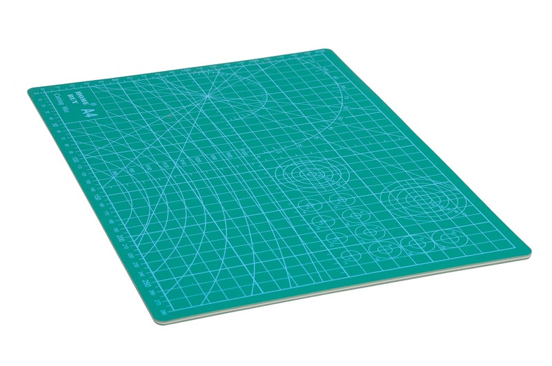 Home Buy HOME BUY Double Sided Self Healing Eco Friendly 5 Layers Cutting Mat Imperial/Metric (Cutting MAT A/4) with Marked Pattern and Grids (Green)  - Image 4