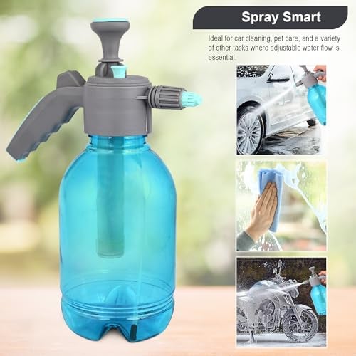 ORILEY 2L Multifunctional Manual Garden Sprayer Pressure Water Pump Bottle Handheld Mist Spray for Flowers Plant Watering Car Glass Home Cleaning (Blue) - Image 4