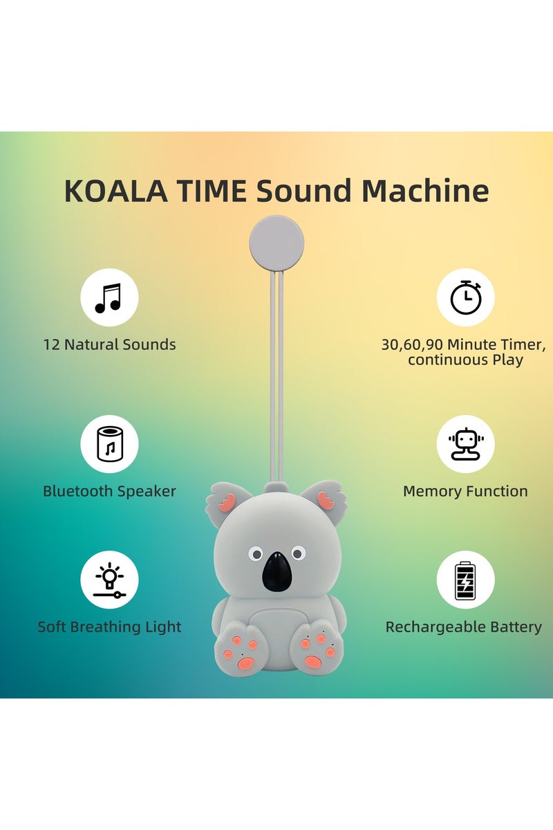 Luminous portable koala doll, timed baby white noise sleep aid Bluetooth music player speaker - Image 4