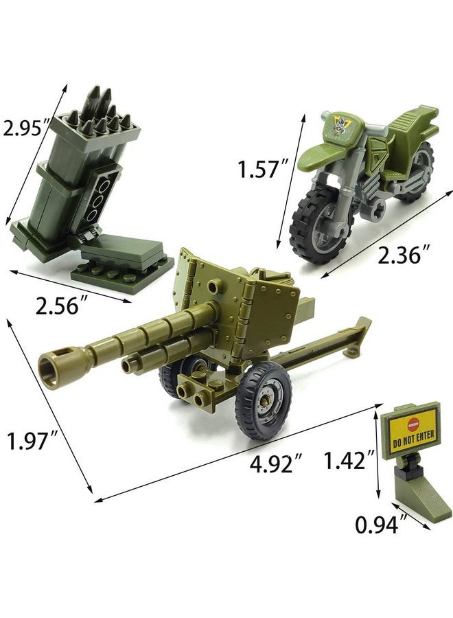 ZHX WW2 Army Military Guns Weapons and Armor Toy Thunder Containers Command Operations Building Block Toy Battle Sets for Kids - Image 4
