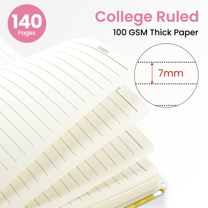 ZOTIA Lined Spiral Journal for Women, A5 Hardcover Cute Notebook for Work & Note Taking, Aesthetic Pretty Journal for Writing, 140 Pages, 6"x8", Bloom Floral - Image 2