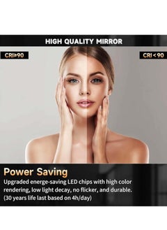 Vparty Vparty LED Bathroom Mirror with Lights 24"x32", Stepless Dimmable Irregular LED Mirror with 3 Color Temperature Options (Warm, Cool, Neutral), Anti-Fog, Shatter-Proof, Memory Function, Frameless Makeup Mirror for Bathroom, Vanity, Dressing Area, Modern LED Backlit Mirror, Wall-Mounted  - Image 3
