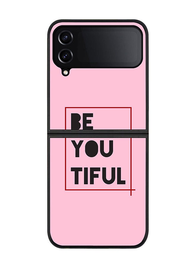 Stylizedd Rugged Black edge case for Samsung Galaxy Z Flip4 Slim fit Soft Case Flexible Rubber Edges Anti Drop TPU Gel Thin Cover - Beyoutiful - Image 1