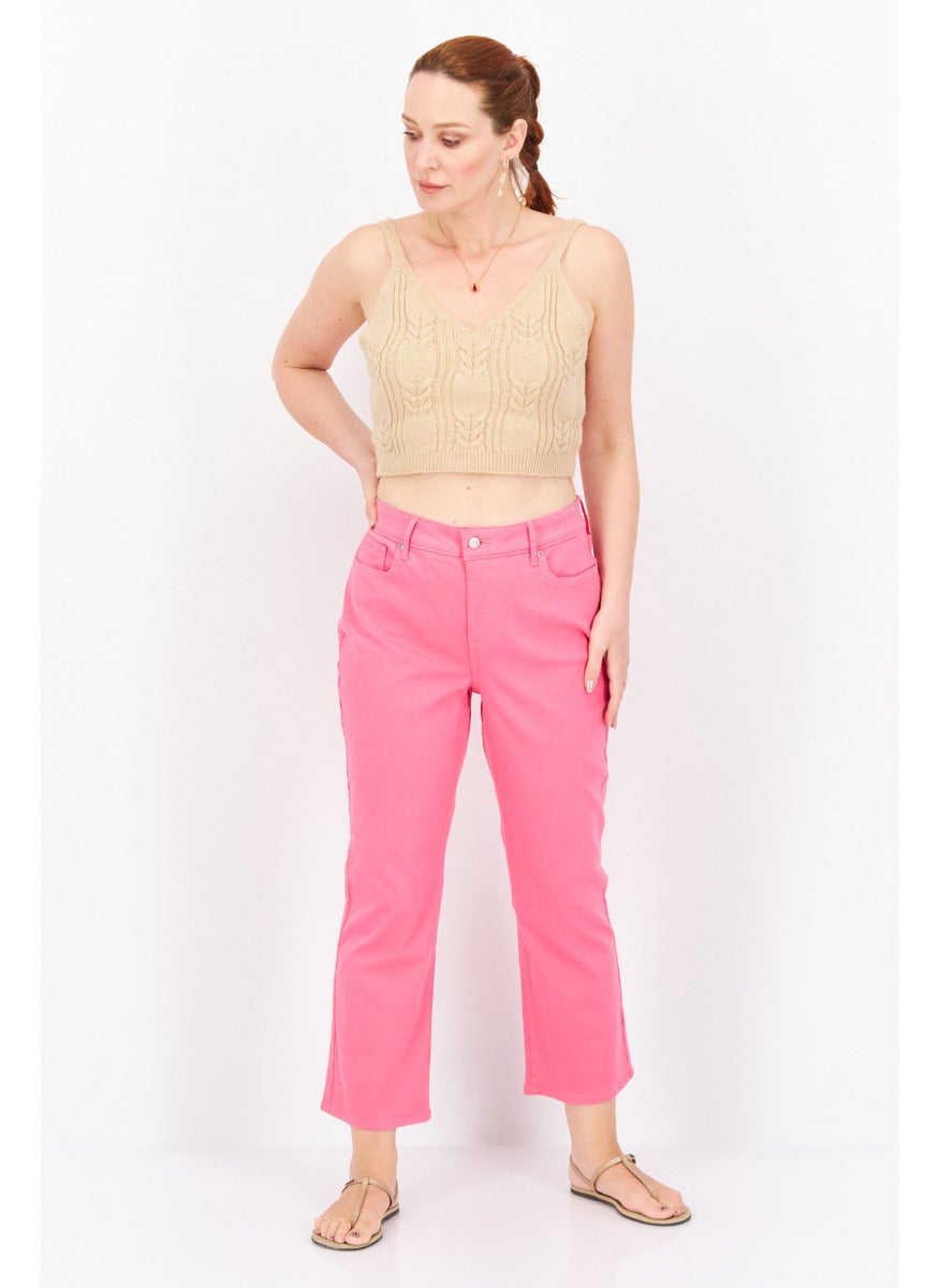 NYDJ - Women Straight Fit Plain Stretchable Denim, Pink - Image 1