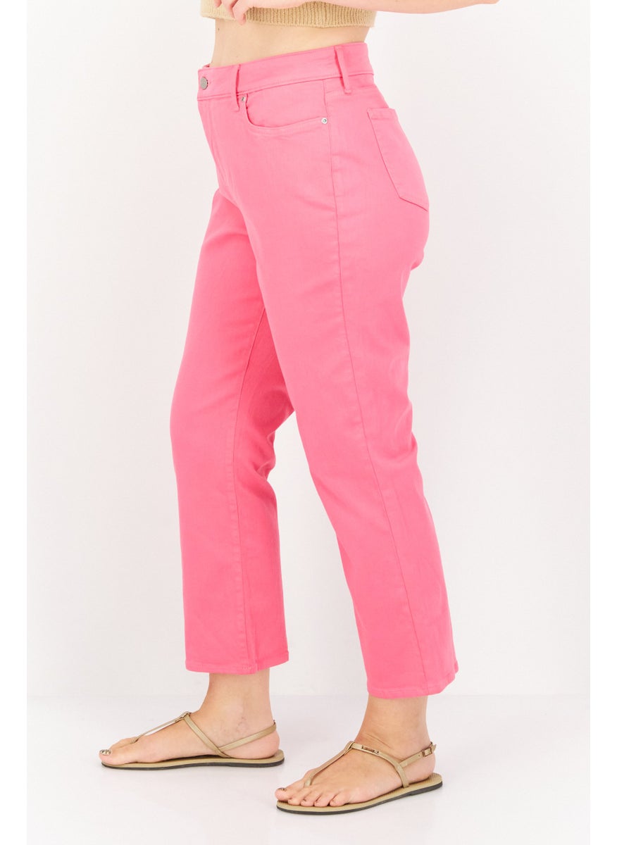 NYDJ - Women Straight Fit Plain Stretchable Denim, Pink - Image 1